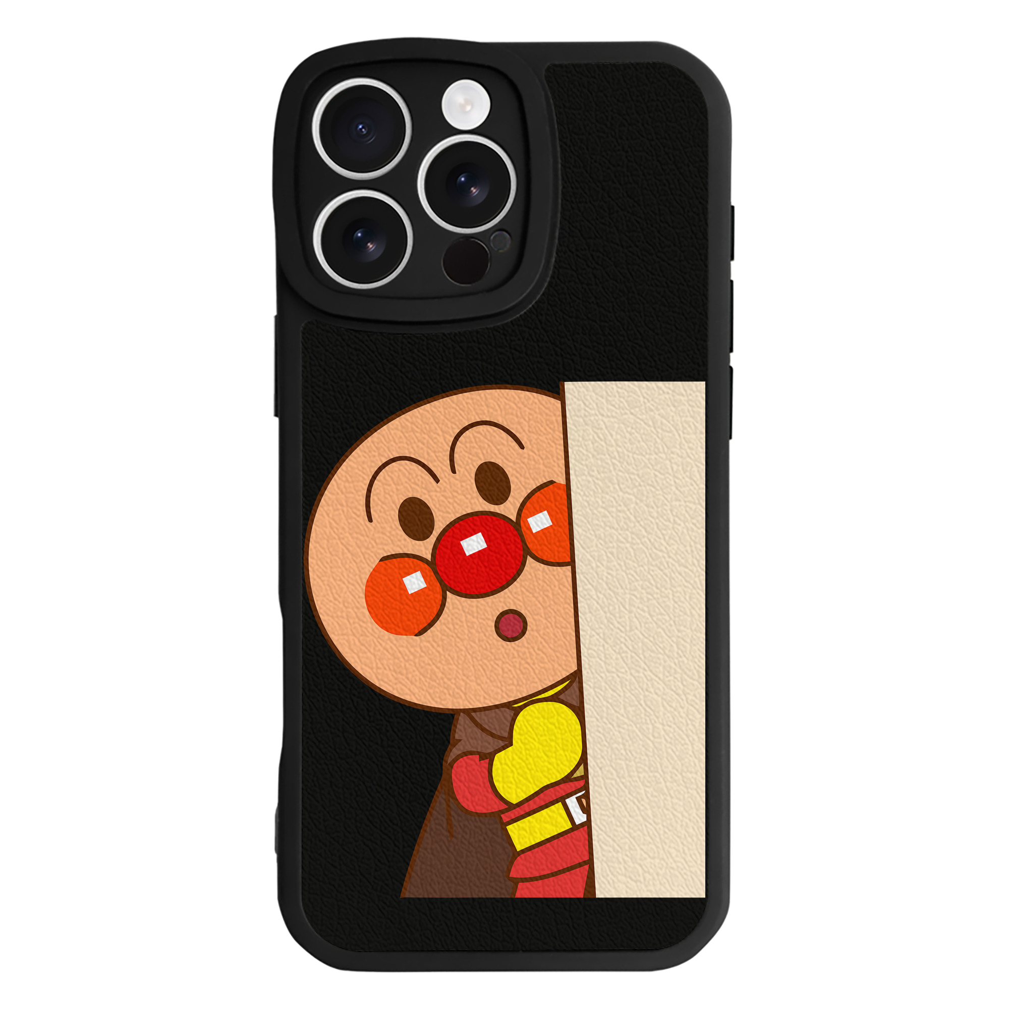 （画像用） アンパンマン Anpanman 【iPhone 16シリーズ対応】シリコンスマホケース（レザー調） 材質：シリコン